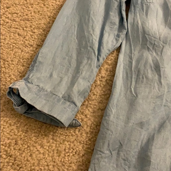 Blue button up shirt. New York & Company Jeans. - Picture 2 of 5